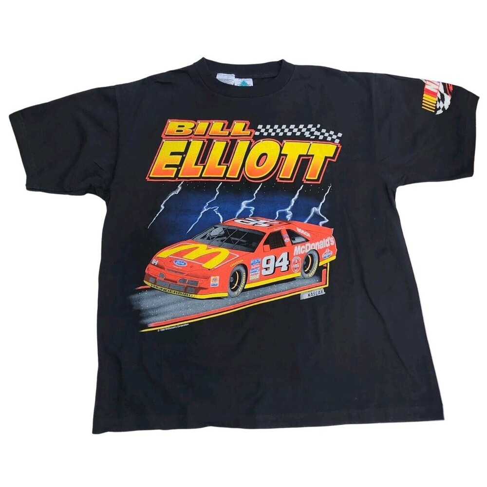 1995 McDonald’s NASCAR Bill Elliott Vintage 90’s Racing Thunderbird Shirt XL - Picture 15 of 15